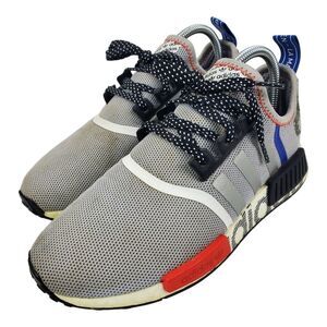 ADIDAS Shoes NMD R1 J LOGO PRINT Youth Size 7 Gray Black Sneaker FV5331